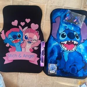 Stitch and Angel Car Floor Mats